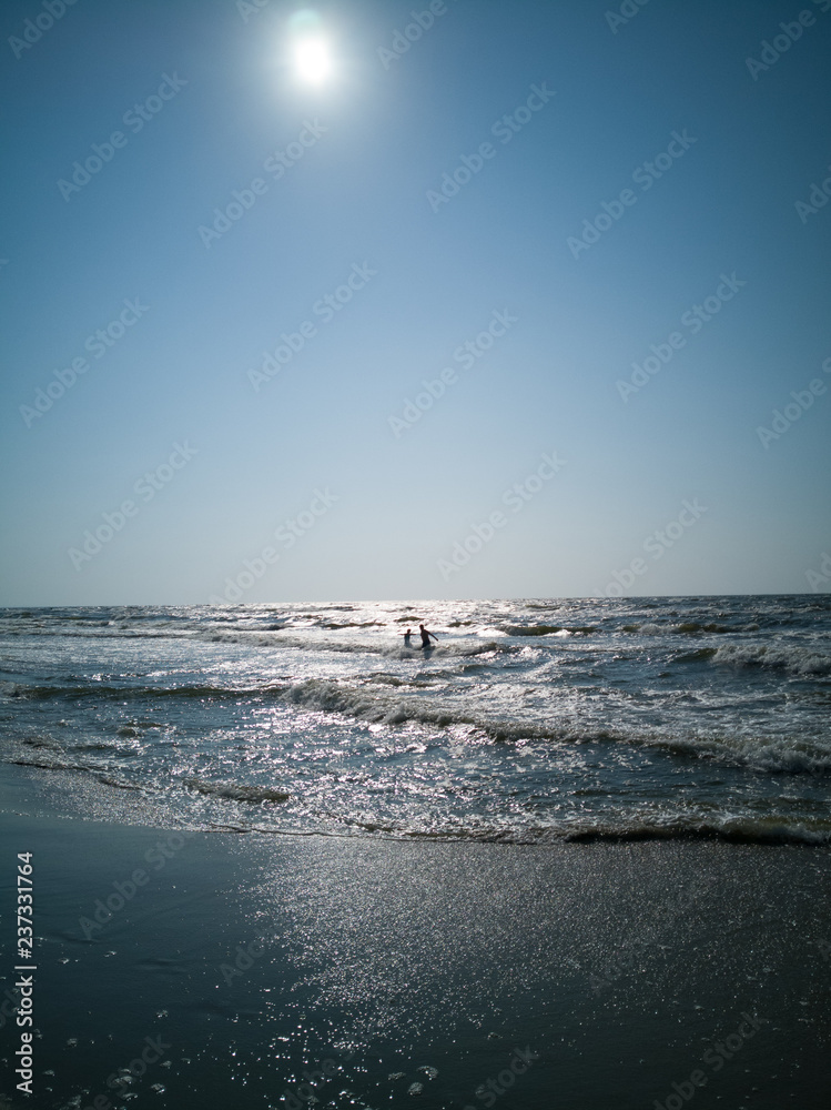 storm over sea