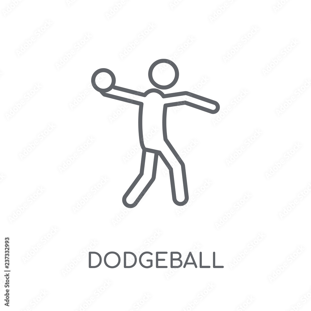 dodgeball linear icon. Modern outline dodgeball logo concept on white