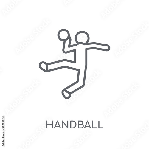 handball linear icon. Modern outline handball logo concept on white background from Sport collection
