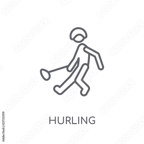 hurling linear icon. Modern outline hurling logo concept on white background from Sport collection