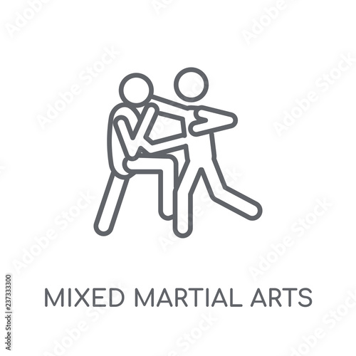 mixed martial arts linear icon. Modern outline mixed martial arts logo concept on white background from Sport collection