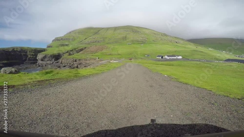 Traveling in the countryside in the Faroe Islands 