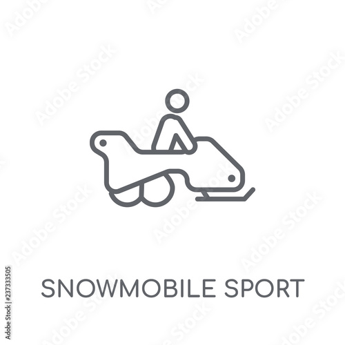Snowmobile sport linear icon. Modern outline Snowmobile sport logo concept on white background from Sport collection