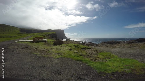 Traveling in the countryside in the Faroe Islands 