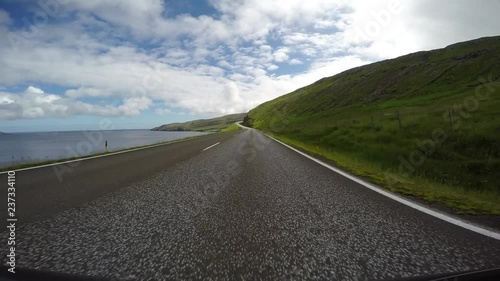 Traveling in the countryside in the Faroe Islands 