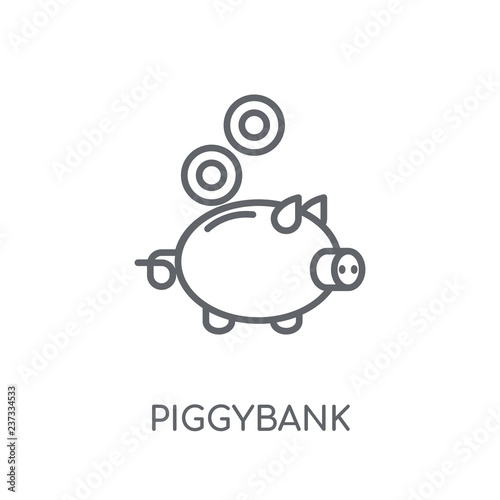 Piggybank linear icon. Modern outline Piggybank logo concept on white background from Startup Strategy and Success collection