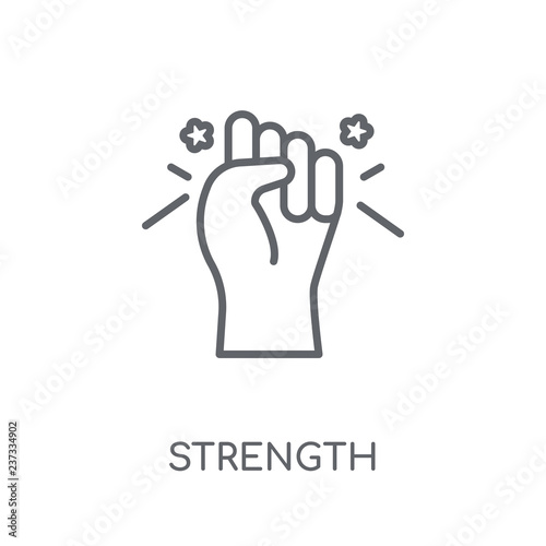 Strength linear icon. Modern outline Strength logo concept on white background from Startup Strategy and Success collection