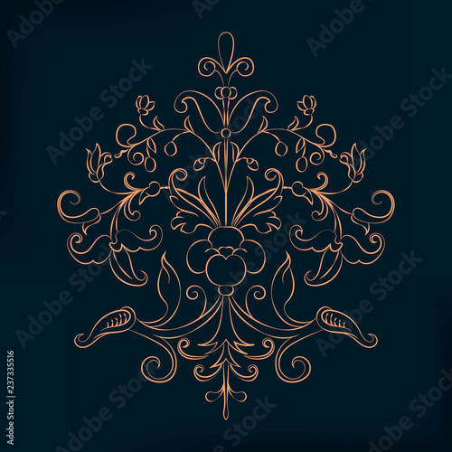 Vintage flourish ornament illustration