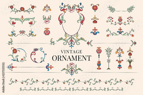 Vintage flourish ornament illustration photo