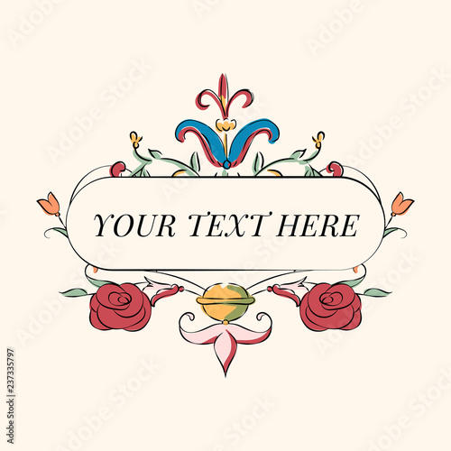 Vintage flourish ornament illustration