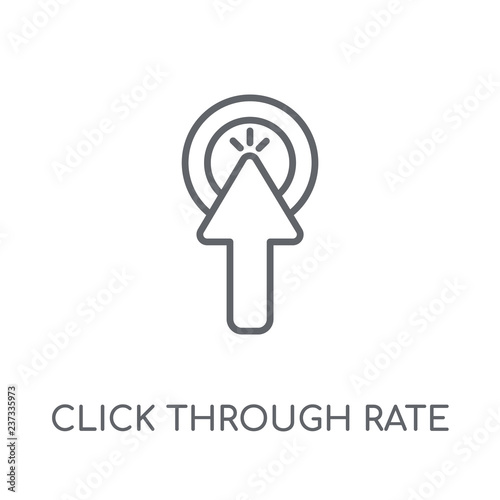 Click through rate linear icon. Modern outline Click through rate logo concept on white background from Technology collection