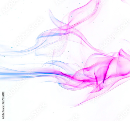 Colored smoke on white background © yauhenka