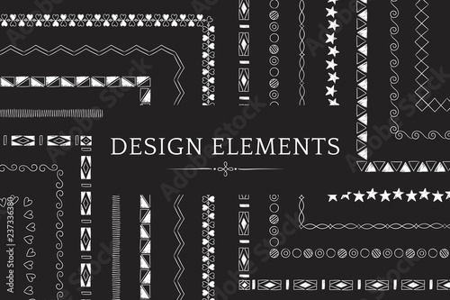 Divider line design elements vector collection