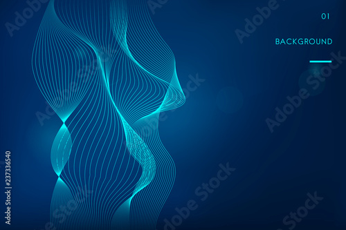 Data visualization dynamic wave pattern vector