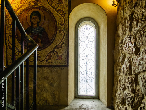 Montenegro monastry Ostrog. Wall painting