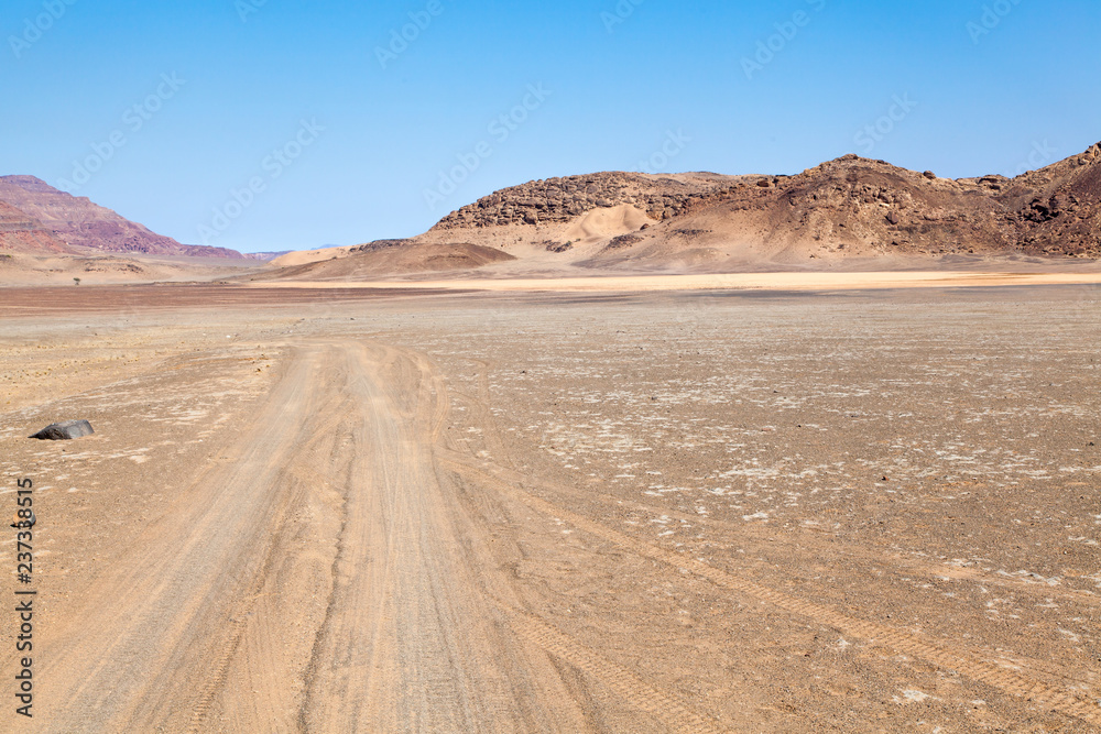 Naklejka premium Damaraland, Namibia, a vast semi desert arid region in Namibia.