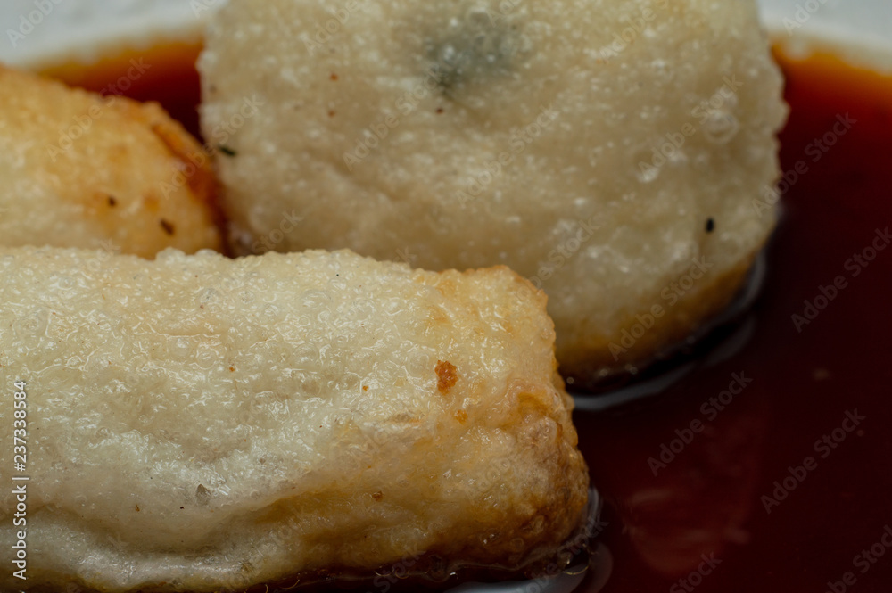 Pempek palembang is traditional food from South Sumatra,Indonesia. Pempek palembang is traditional food from South Sumatra,Indonesia.