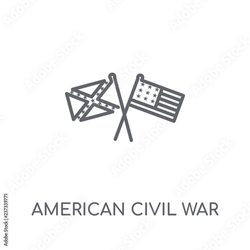 Fotótapéta american civil war linear icon