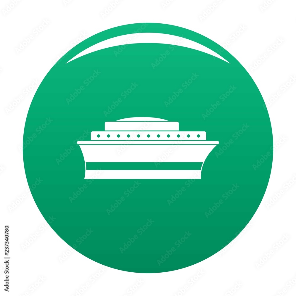 Ship icon. Simple illustration of ship vector icon for any design green