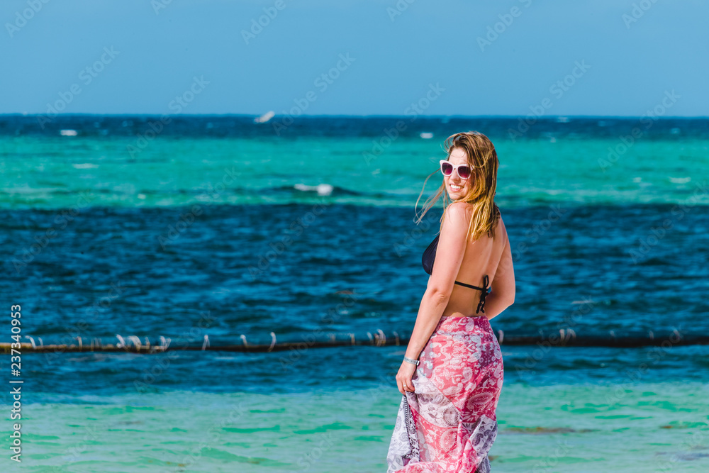 Girl at Bavaro Beaches in Punta Cana, Dominican Republic Girl at Bavaro Beaches in Punta Cana, Dominican Republic