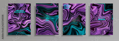 Modern design A4.Abstract marble ceramic texture of colored bright liquid paints. Plating of acrylic paints. Design presentations, print, flyer, business cards, invitations, calendars, websites