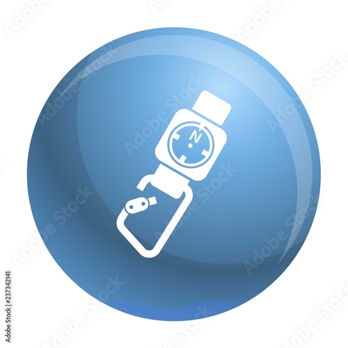 Climb tool compass icon. Simple illustration of climb tool compass vector icon for web design isolated on white background