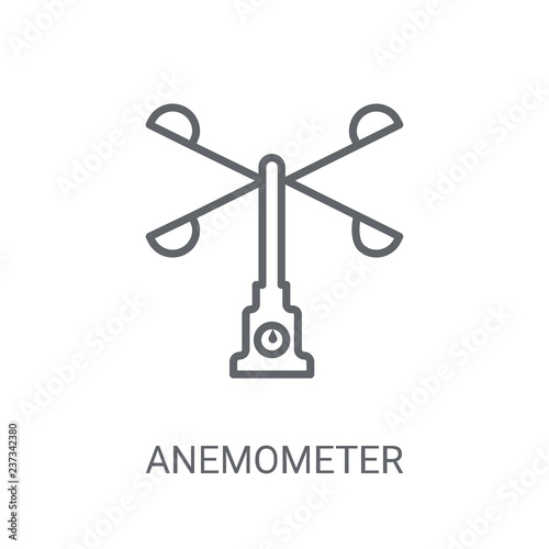 Anemometer icon. Trendy Anemometer logo concept on white background from Weather collection