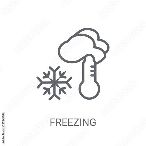 Freezing icon. Trendy Freezing logo concept on white background from Weather collection