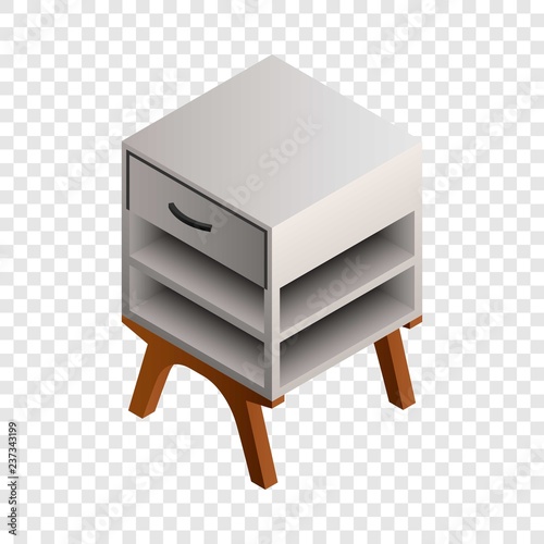 Night stand icon. Isometric of night stand vector icon for web design  