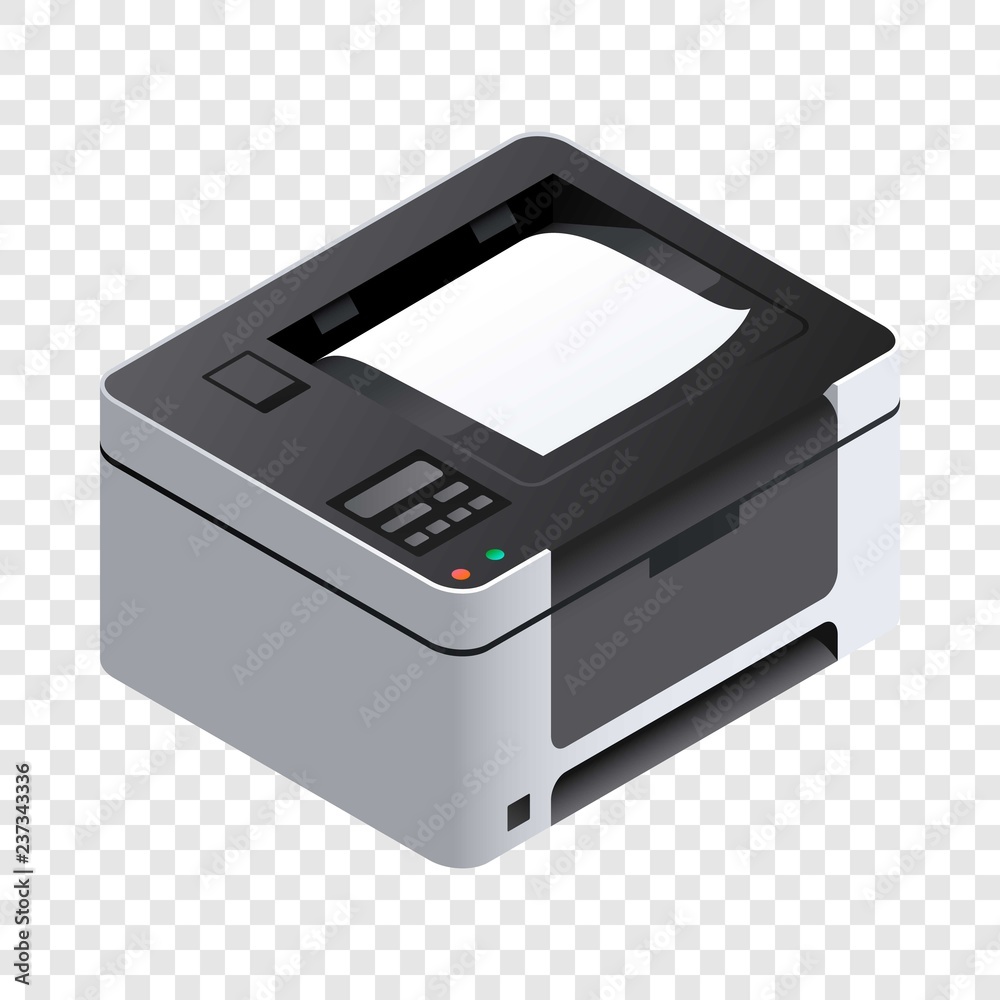 Printer icon. Isometric of printer vector icon for web design Printer icon. Isometric of printer vector icon for web design