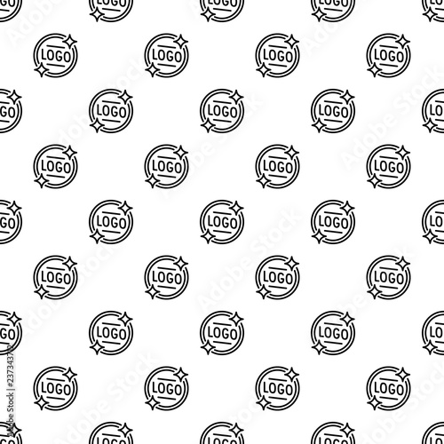Logo emblem pattern seamless vector repeat for any web design