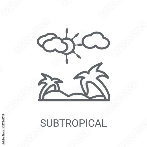 subtropical climate icon. Trendy subtropical climate logo concept on white background from Weather collection