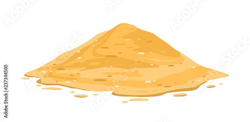Photographie Heap of sand isolated on white background