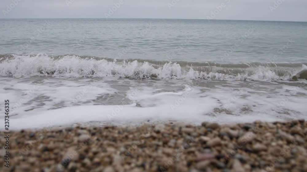 White sea foam moving to you Slow motion video White sea foam moving to you Slow motion video