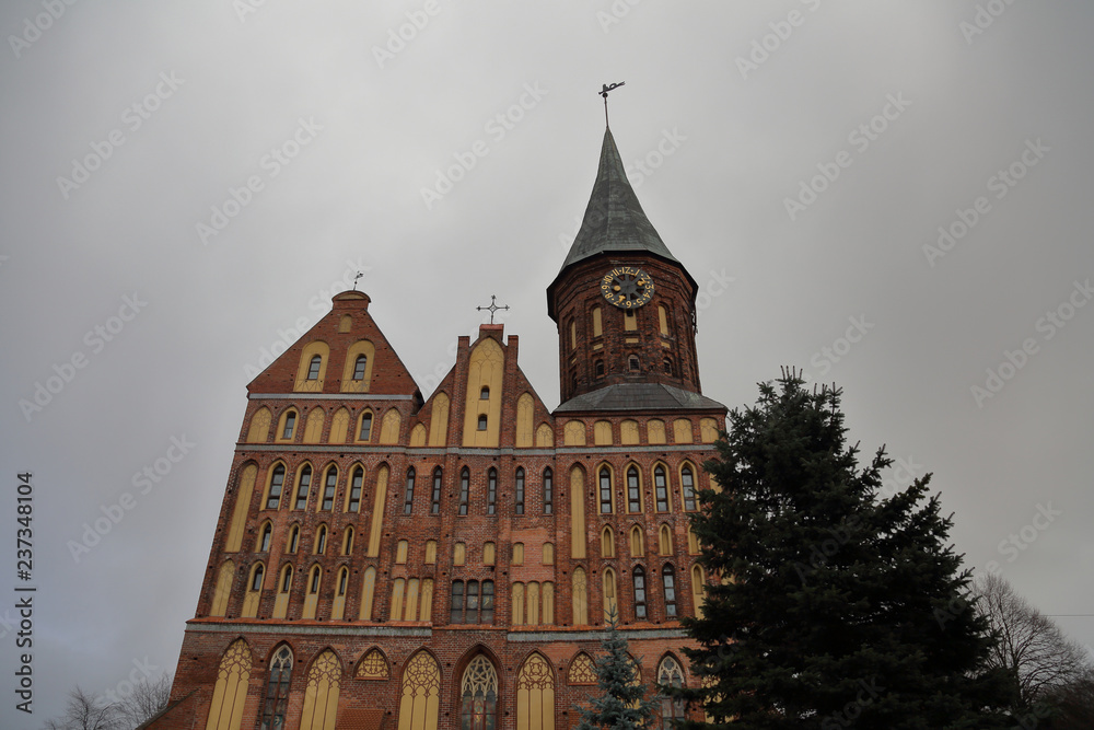 Exterior of the Cathedral on the island of Immanuel Kant. Founded in 1933. Kaliningrad, Russia Exterior of the Cathedral on the island of Immanuel Kant. Founded in 1933. Kaliningrad, Russia