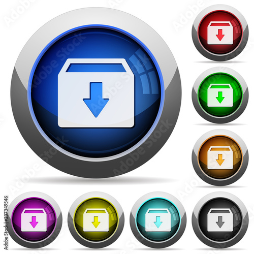 Archive round glossy buttons