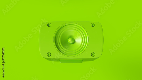 Bright Lime Green Horizontal Speaker 3d illustration 