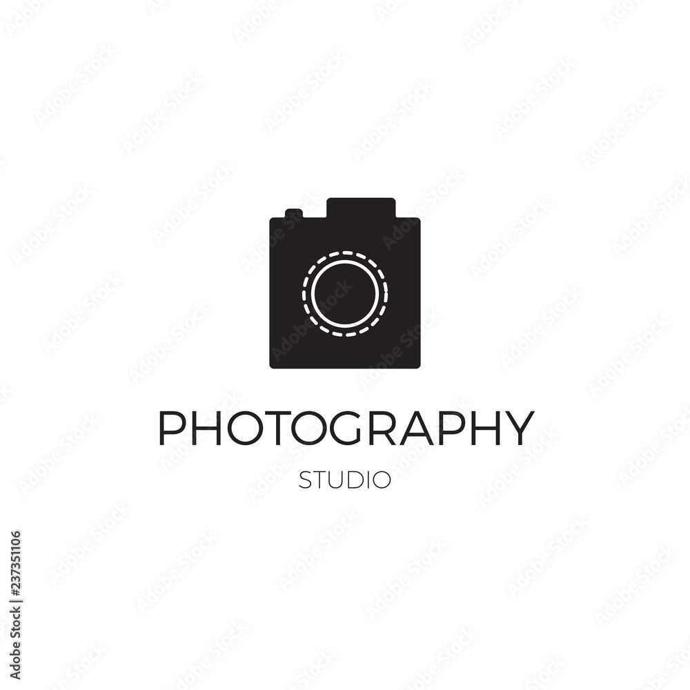 Photography line logo template