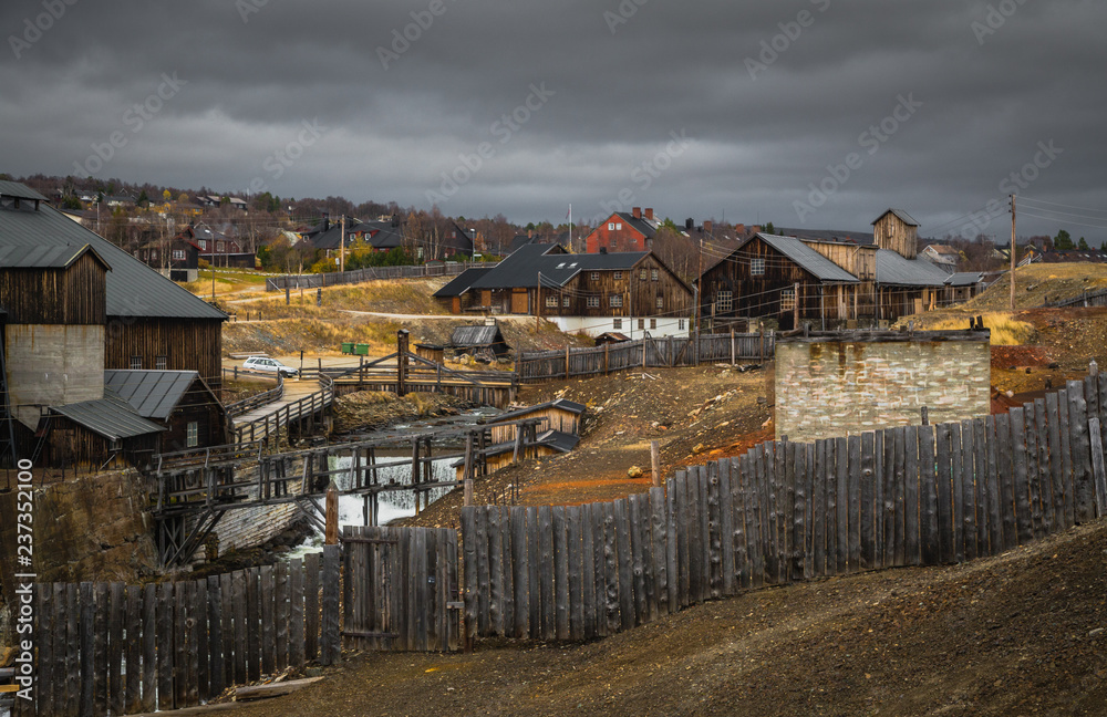 Roros, norwegian mining town from UNESCO list. Smelting house. Roros, norwegian mining town from UNESCO list. Smelting house.