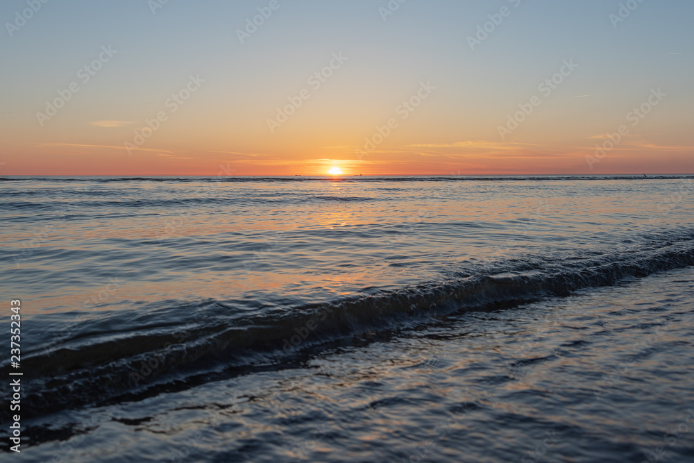 Sunset on Baltic sea.