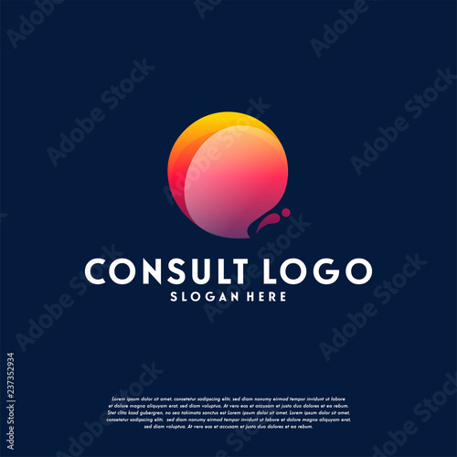 Modern Gradient Consulting Agency logo template designs, Simple Elegant Consult logo template