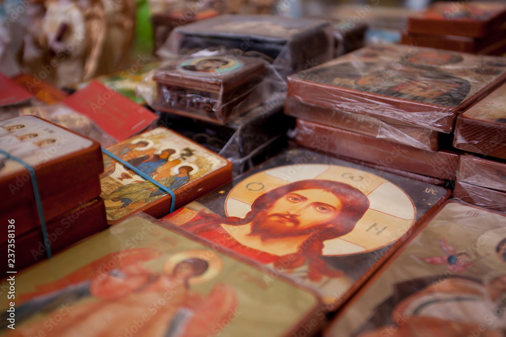 Religious orthodox icons - obrazy, fototapety, plakaty 