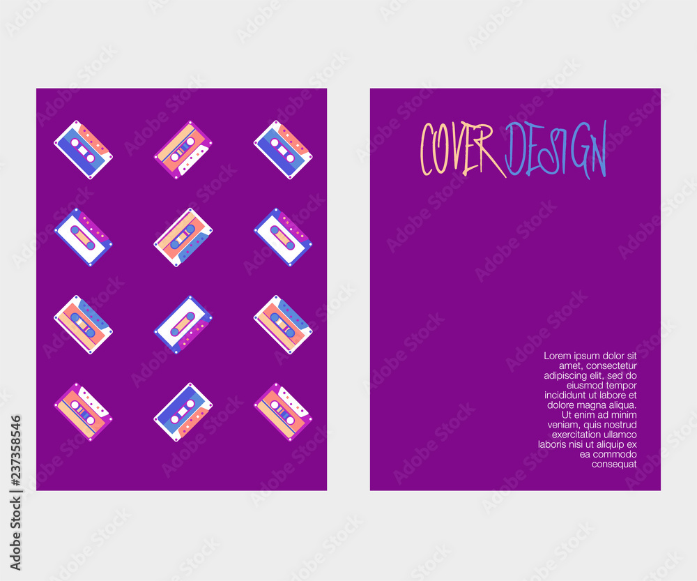 Fototapeta premium Cover design for brochure,booklet,flyer etc. Retro geometric poster