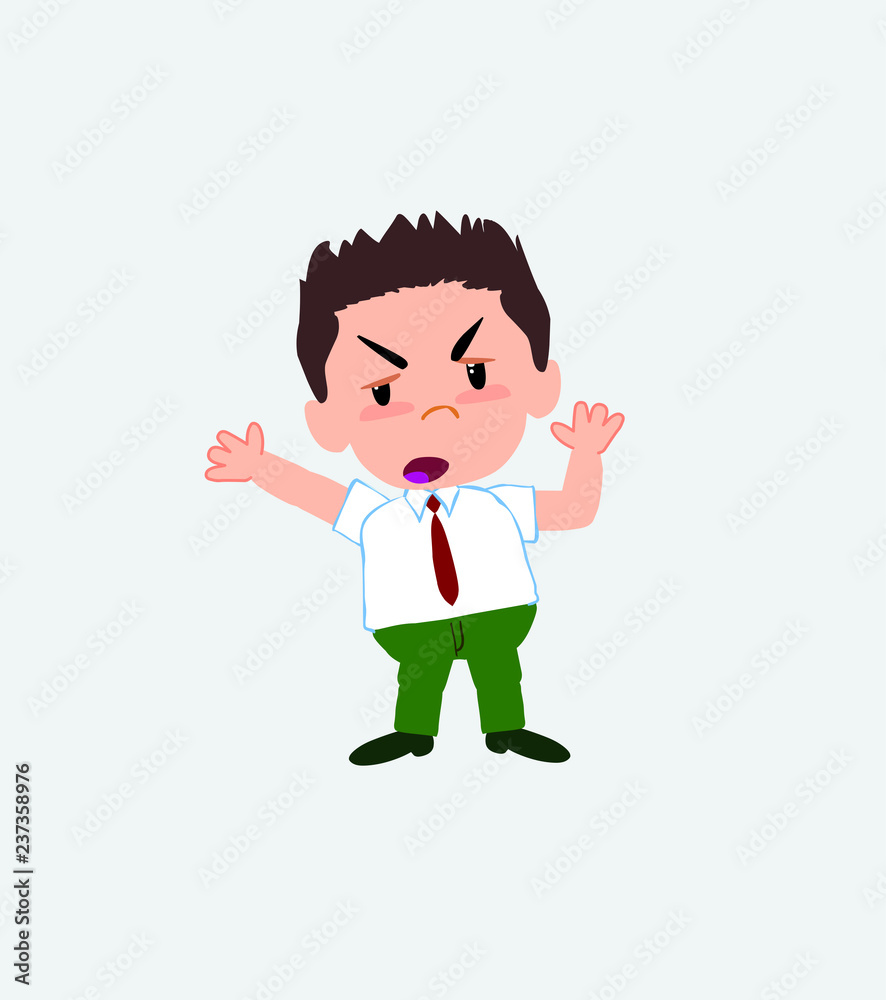 Businessman in casual style argues something with a gesture of discontent. Businessman in casual style argues something with a gesture of discontent.