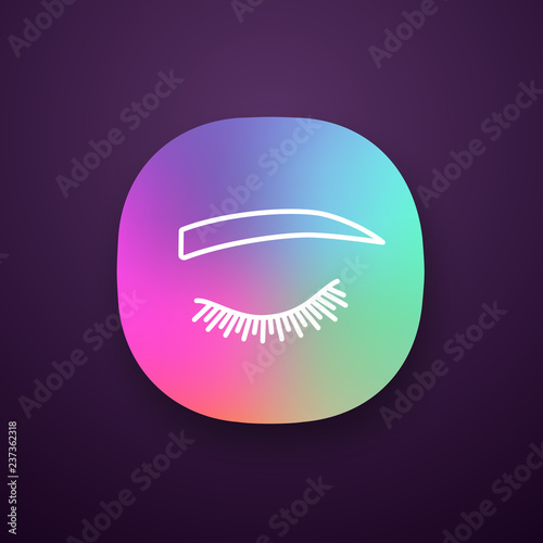 Straight eyebrow shape app icon