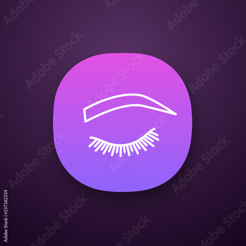 Soft arched eyebrow shape app icon