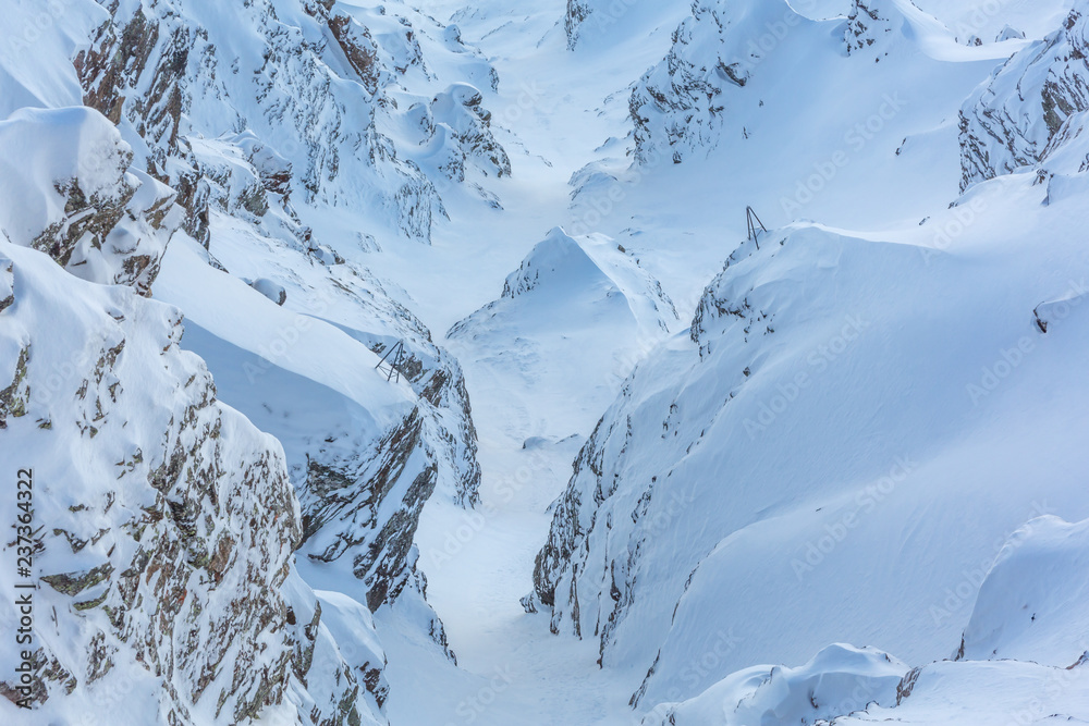 Verschneite Gipfellandschaft - Parpaner Rothorn, Graubünden, Schweiz