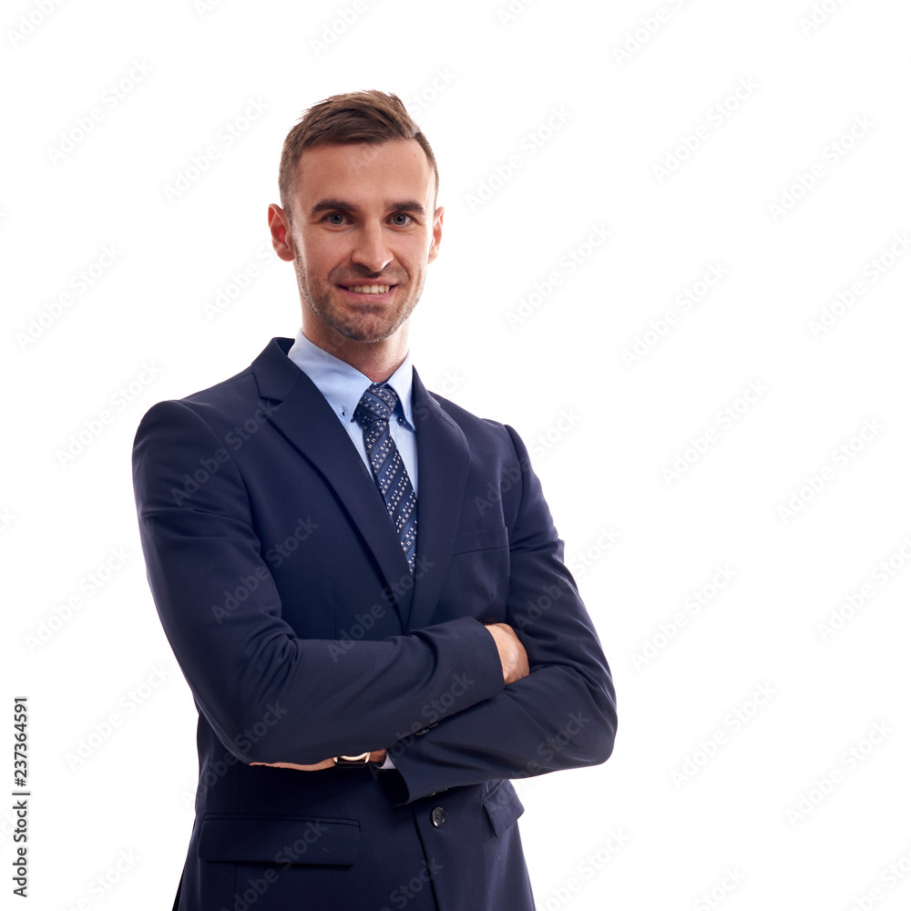 business, people and office concept - happy smiling businessman in suit business, people and office concept - happy smiling businessman in suit