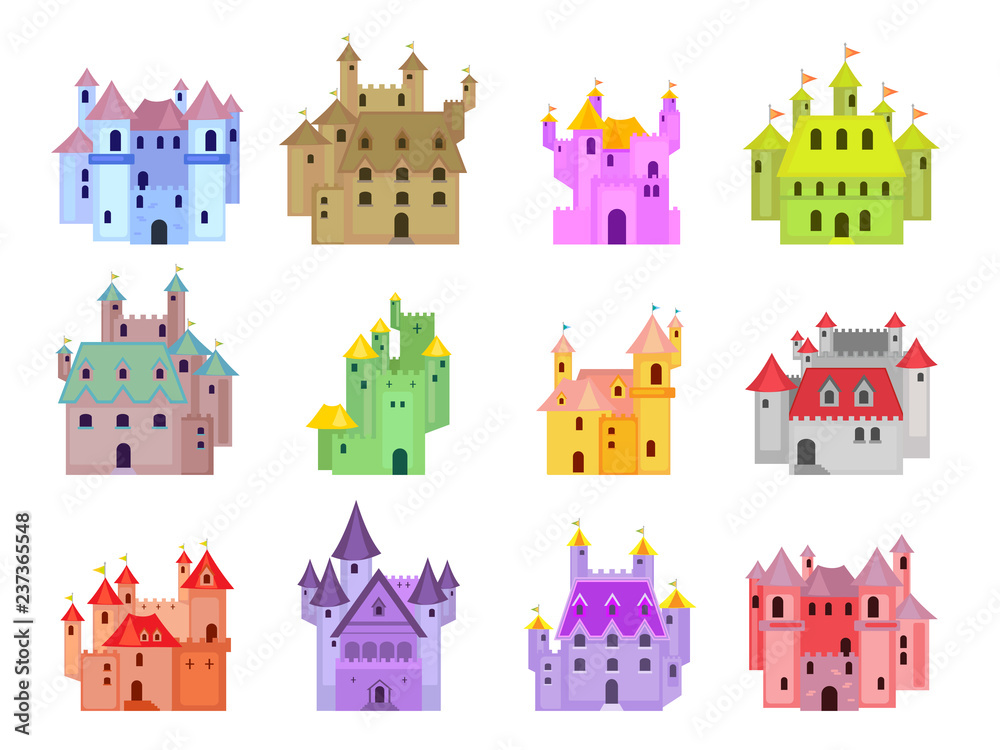 Cartoon Fairytale Castles