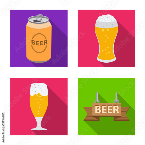 Vector design of pub and bar symbol. Set of pub and interior vector icon for stock.